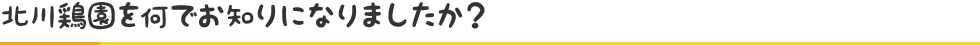 北川鶏園を何でお知りになりましたか？